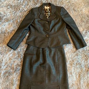 Black suit with slight shimmer